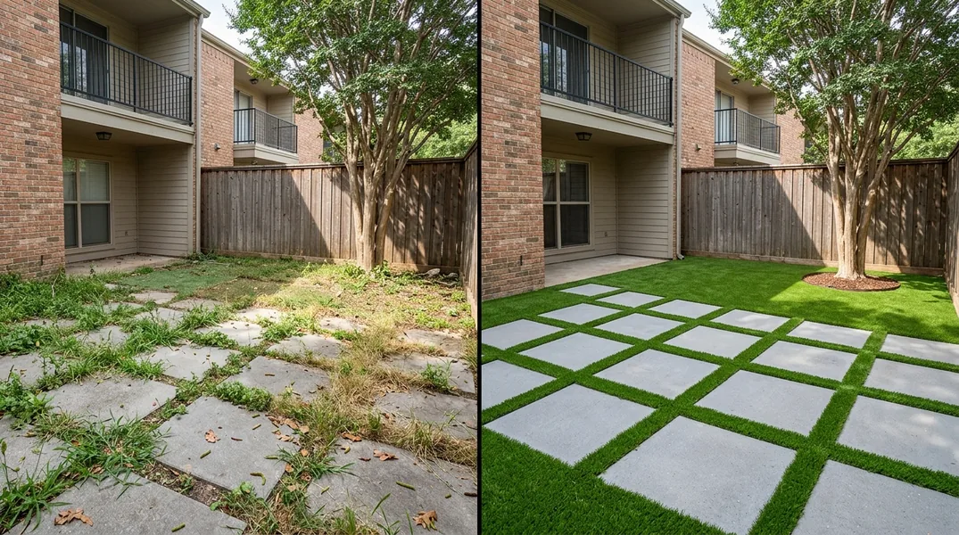 Result artificial grass installation in Waco - Waco Artificial Grass Installation