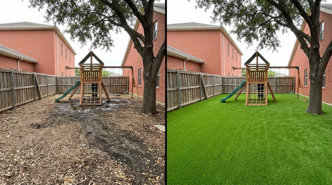 Result artificial grass installation in Waco - Waco Artificial Grass Installation