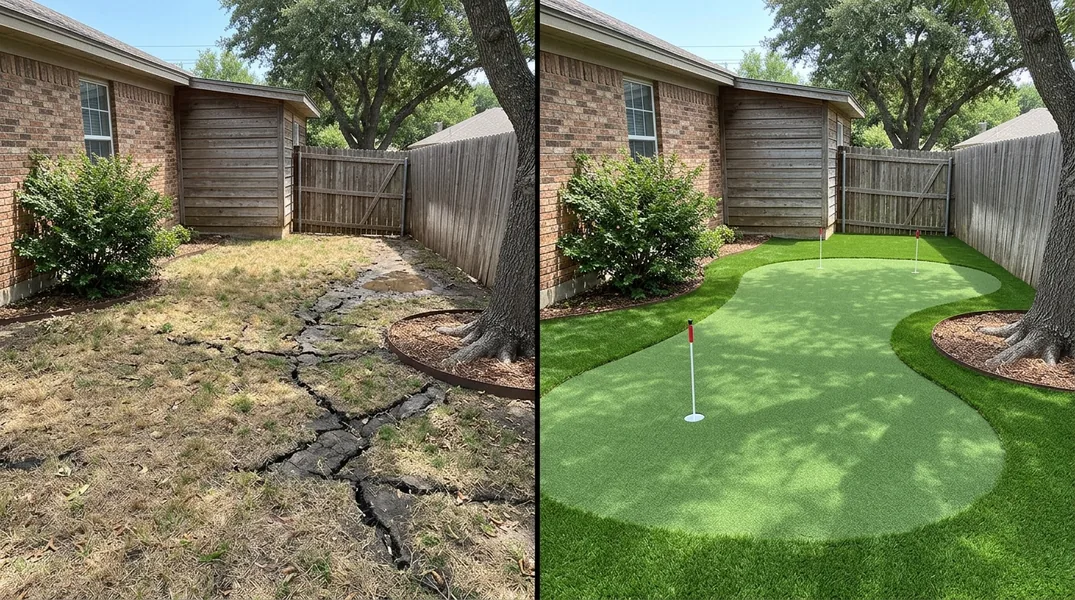 Result artificial grass installation in Waco - Waco Artificial Grass Installation