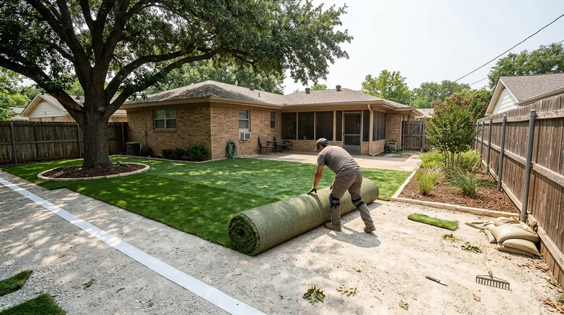 Residential Artificial Grass Installation Waco